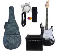 EXTREME EG-ST1 BLACK GUITAR PACK CHITARRA + AMPLIFICATORE + CAVO + CUSTODIA + CINTA + PLETTRI + CORDE