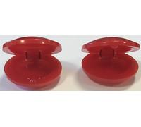 EXTREME G1-CS COPPIA CASTAGNETTE IMITAZIONE IN PLASTICA NACCHERE PROFESSIONALI COLORE ROSSO