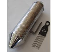 EXTREME G718 STRUMENTO A PERCUSSIONE GUIRO PROFESSIONALE IN METALLO + SPAZZOLA I