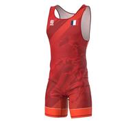 Extreme Hobby Tuta da uomo della squadra francese, tuta da wrestling professionale, abbigliamento da wrestling, maglia da uomo, colore blu, taglia XL
