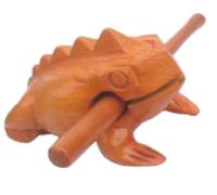 EXTREME JB258 FROG WOOD BLOCK RANA IN LEGNO COLORE NATURAL