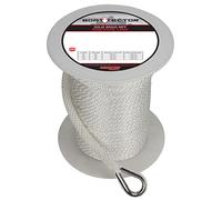 Extreme Max 3006.3462 BoatTector - Filo di ancoraggio per stampante multifunzione a treccia, con ditale, 1/2" x 150', colore: Bianco