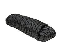 Extreme Max 3008.0009 Solid Braid MFP Utility Rope - 1/4" x 100', Nero