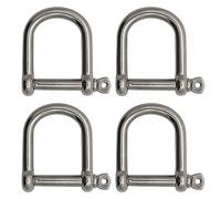 Extreme Max BoatTector 3006.8225.4 - Grillo a D Largo in Acciaio Inox, 6,35 mm, Confezione da 4, Colore: Argento