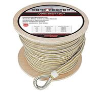 Extreme Max Boattector Premium Double Braid Nylon Anchor Line with Thimble, Bianco e Oro, 3006.2273, White/Gold, 5/8" x 200'