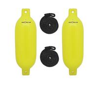 Extreme Max Standard 3006.7584 - Parafango gonfiabile BoatTector, confezione da 2, 11,4 x 40,6 cm, colore: Giallo neon