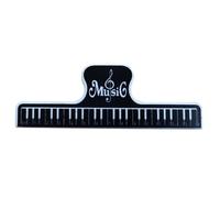 EXTREME MUSIC CLIP PINZA A MOLLA BLOCCA LIBRI FERMA SPARTITI COLORE BIANCO E NERO