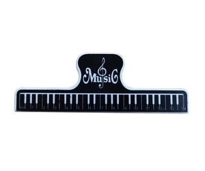 EXTREME MUSIC CLIP PINZA A MOLLA BLOCCA LIBRI FERMA SPARTITI COLORE BIANCO E NERO
