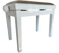 EXTREME PB100WH WHITE PIANO BENCH PANCHETTA PER PIANOFORTE IN LEGNO COLORE BIANCO