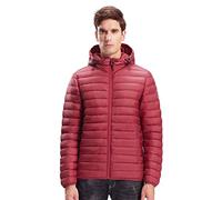 Extreme Pop Giacca Invernale da Uomo piumino Impermeabile con Pura Piuma Bianca D'Oca con Cappuccio Brand Inglese Ultima Settimana di Grandi Saldi (L, Vino Rosso 1)