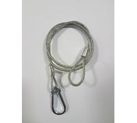 EXTREME SAFETY ROOP 60 CAVO DI SICUREZZA CORDINA ZINCATA CARICO 10KG LUNGHEZZA CORDA 60cm GANCIO MOSCHETTONE E OCCHIELLI
