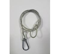EXTREME SAFETY ROOP 60 CAVO DI SICUREZZA CORDINA ZINCATA CARICO 10KG LUNGHEZZA CORDA 60cm GANCIO MOSCHETTONE E OCCHIELLI