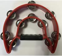 EXTREME TW20 TAMBURELLO MEZZALUNA CEMBALO 20 FILE DI PIATTINI IMPUGNATURA PROFESSIONALE COLORE ROSSO