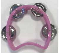 EXTREME TW4 TAMBURELLO MEZZALUNA CEMBALO 4 PAIA DI PIATTINI IMPUGNATURA PROFESSIONALE COLORE ROSA