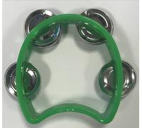 EXTREME TW4 TAMBURELLO MEZZALUNA CEMBALO 4 PAIA DI PIATTINI IMPUGNATURA PROFESSIONALE COLORE VERDE