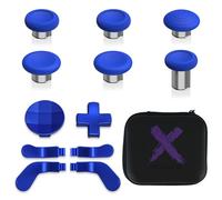 eXtremeRate 13 in 1 Palette Paddles Levette Analogiche Dpad Metallo per Xbox Elite Series 2 Wireless Controller,Analogici Magnetici Tasti per Xbox Elite Series 2 Joystick-Argento&Blu