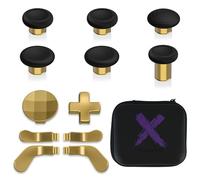 eXtremeRate 13 in 1 Palette Paddles Levette Analogiche Dpad Metallo per Xbox Elite Series 2 Wireless Controller,Analogici Magnetici Tasti per Xbox Elite Series 2 Joystick-Eroe Oro