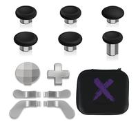 eXtremeRate 13 in 1 Palette Paddles Levette Analogiche Dpad Metallo per Xbox Elite Series 2 Wireless Controller,Analogici Magnetici Tasti per Xbox Elite Series 2 Joystick-Argento