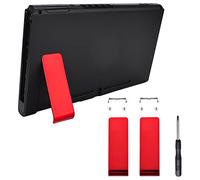 eXtremeRate 2 Set Supporto Cavalletto Kickstand Ricambio per Nintendo Switch Console Staffa Posteriore Kick Stand per Nintendo Switch-Console NON Incluso(Rosso Cromo)