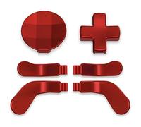 eXtremeRate 6 in 1 Dpad Paddles per Xbox Elite Series 2 Controller,Levette Posteriori Tasti Direzionali Pulsanti Metallo Ricambio per Xbox Elite V1/Series 2 Core Joystick-Rosso
