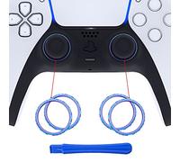 eXtremeRate Accessori di ricambio per controller DualSense 5 PS5, colore viola e blu lucido, controller non incluso