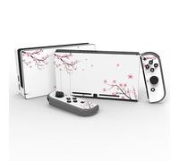 eXtremeRate Adesivo Skin per Nintendo Switch, Sticker per Joycon Console Dock Grip, Pellicola Protettiva Protezioni Schermo per Nintendo Switch-Fiore