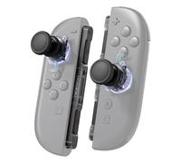 eXtremeRate Analogici 3D, Gommini e Cover Laterali per Joycon Switch 2 | Thumbstick, Copri Levette Analogiche, Tasti Scocca Shell Laterale Ricambio per Nintendo Switch 2 Joystick, Trasparente Nero