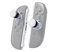 eXtremeRate Analogici 3D, Gommini e Cover Laterali per Joycon Switch 2 | Thumbstick, Copri Levette Analogiche, Tasti Scocca Shell Laterale Ricambio per Nintendo Switch 2 Joystick, Bianco