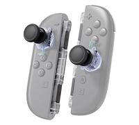 eXtremeRate Analogici 3D, Gommini e Cover Laterali per Joycon Switch 2 | Thumbstick, Copri Levette Analogiche, Tasti Scocca Shell Laterale Ricambio per Nintendo Switch 2 Joystick, Trasparente