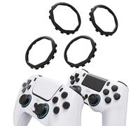 eXtremeRate Anelli Ottagonali per ps5 Controller Luna Cover Frontale,Accent Rings Accessorio Ricambio per ps4 Controller Ghost Shell,2 Paia,Nero