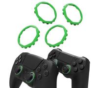 eXtremeRate Anelli Ottagonali per ps5 Controller Luna Cover Frontale,Accent Rings Accessorio Ricambio per ps4 Controller Ghost Shell,2 Paia,Verde