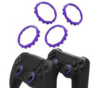 eXtremeRate Anelli Ottagonali per ps5 Controller Luna Cover Frontale,Accent Rings Accessorio Ricambio per ps4 Controller Ghost Shell,2 Paia,Viola