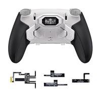 eXtremeRate BEYOND Remap Kit per ps5 Edge Controller, Display OLED, Cover Grip Ergonomici, 4 Palette Tasti Posteriori Rimappabili, Paddle Accessori per ps5 Edge Joystick, Bianco&Nero