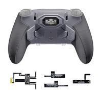 eXtremeRate BEYOND Remap Kit per ps5 Edge Controller, Display OLED & Cover Grip Ergonomici & 4 Palette Tasti Posteriori Rimappabili, Back Paddle Accessori per ps5 Edge Joystick, Grigio Scuro
