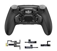 eXtremeRate BEYOND Remap Kit per ps5 Edge Controller, Display OLED, Cover Grip Ergonomici, 4 Palette Tasti Posteriori Rimappabili, Paddle Accessori per ps5 Edge Joystick, Nero&Nero