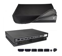 eXtremeRate Cover Copertura Antipolvere per Xbox One X Console,Coperchio Protezione Custodia Protettiva Impermeabile con Tappi Antipolvere per Xbox One X Console