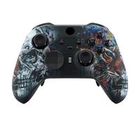 eXtremeRate Cover Custodia Frontale per Xbox Elite Series 2 Controller Model 1797,Scocca Case Ricambio per Xbox Elite Series 2 Wireless Controller Core&2 Anelli-Tigre e Teschio