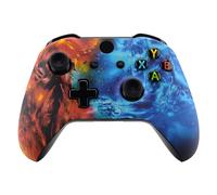 eXtremeRate Cover Custodia per Xbox One S X Controller,Scocca Frontale Copertura Guscio Case Ricambio per Xbox One S X Joystick Model 1708-Conflitto di Anima