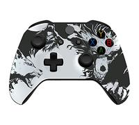 eXtremeRate Cover Custodia per Xbox One S X Controller,Scocca Frontale Copertura Guscio Case Ricambio per Xbox One S X Joystick Model 1708-Anima di Lupo