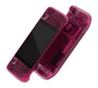 eXtremeRate Cover Custodia Tasti per Steam Deck LCD Console,Scocca Frontale Posteriore Pulsanti Shell DIY Ricambio per Steam Deck LCD,Senza Console-Trasparente Rosa