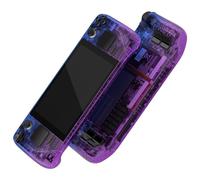 eXtremeRate Cover Custodia Tasti per Steam Deck LCD,Scocca Frontale Posteriore Pulsanti Shell DIY per Steam Deck LCD,Accessori Ricambio per Steam Deck Console,Senza Console-Sfumato Blu Viola