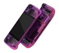 eXtremeRate Cover Custodia Tasti per Steam Deck LCD,Scocca Frontale Posteriore Pulsanti Shell DIY per Steam Deck LCD,Accessori Ricambio per Steam Deck Console,Senza Console-Sfumato Viola Rosa