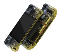 eXtremeRate Cover Custodia Tasti per Steam Deck LCD,Scocca Frontale Posteriore Pulsanti Shell DIY Ricambio per Steam Deck LCD,Senza Console-Sfumato Giallo Grigio