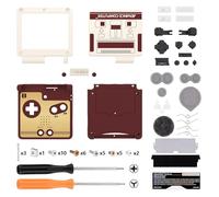 eXtremeRate Cover Custodia Tasti Ricambio per Gameboy Advance SP,Scocca Pulsanti Kit per GBA SP Console-Compatibile con IPS&Standard LCD(NON Include Console&IPS Schermo)-Stile Classic FC