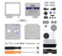 eXtremeRate Cover Custodia Tasti Ricambio per Gameboy Advance SP,Scocca Pulsanti Kit per GBA SP Console-Compatibile con IPS&Standard LCD(NON Include Console&IPS Schermo)-Stile SNES