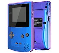 eXtremeRate Cover Custodia Tasti Scocca Pulsanti Shell Ricambio per Gameboy Color Console,Compatibile con GBC OSD IPS&Regular IPS&Standard LCD,NON Include Console&Schermo-Camaleonte Viola Blu
