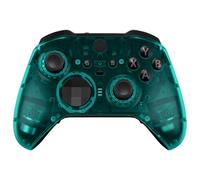 eXtremeRate Cover Frontale per Xbox Elite Series 2 Controller Model 1797,Custodia Scocca Ricambio per Xbox Elite Series 2 Core Joystick con 2 Anelli,Senza Controller-Trasparente Verde Smeraldo
