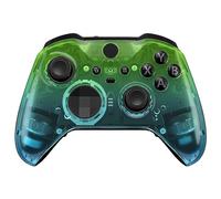 eXtremeRate Cover Frontale per Xbox Elite Series 2 Controller Model 1797,Custodia Scocca Ricambio per Xbox Elite Series 2 Core Joystick con 2 Anelli,Senza Controller-Sfumato Verde Blu