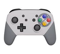 eXtremeRate Cover Grip Custodia Case Scocca Joystick Guscio Ricambio per Nintendo Switch Pro Controller con Pulsanti Tasti(Controller NON INCLUSO)-Stile SFC SNES Classic EU
