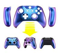 eXtremeRate Cover Grip per Xbox One S X Controller Model 1708,Custodia Frontale Case Scocca Copertura Impugnatura Shell Ricambio per Xbox One S X Joystick-Camaleonte Viola Blu